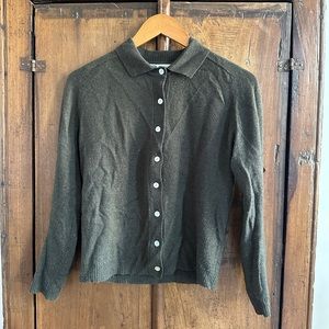Zara wool/alpaca button up cardigan with collar